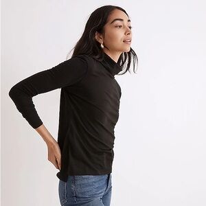 Madewell black whisper cotton turtleneck